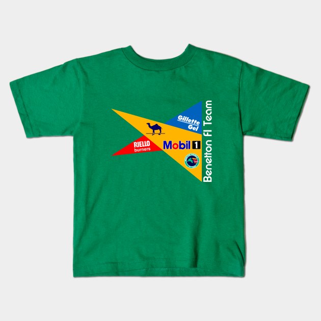 Benetton F1 Team 80's Vintage Art Kids T-Shirt by San Studios Company